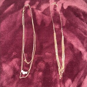 Elegant Gold Layered Necklace Set